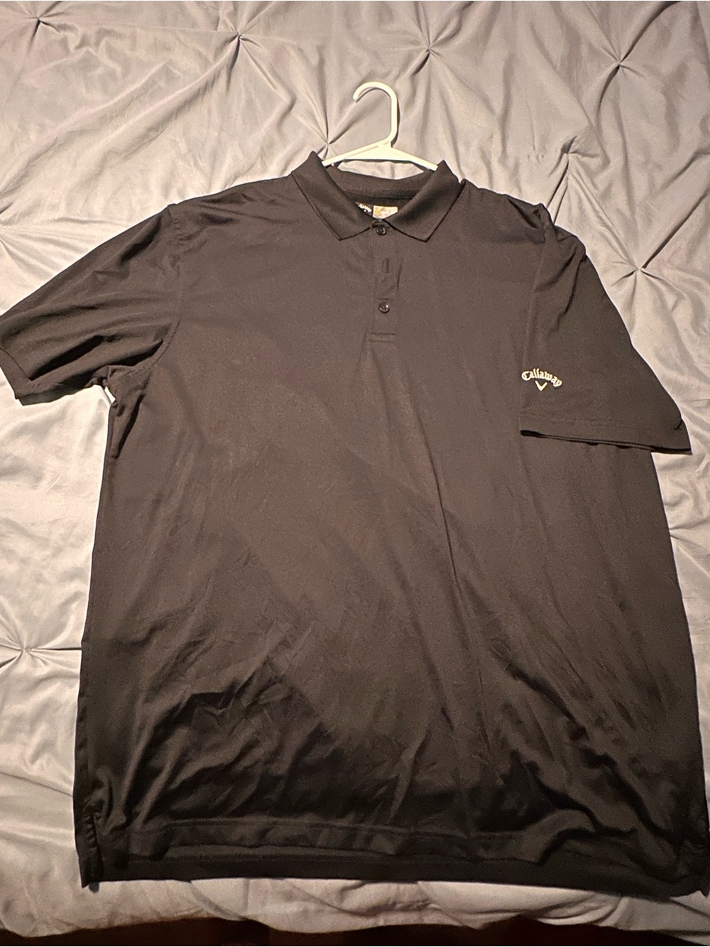 Callaway Black Men's Polo with Embroidered Logo